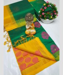 blue colour tripura silk sarees with All over Buttas design