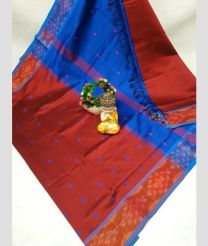 magenata and blue colour tripura silk sarees with all over nakshatra buttas design