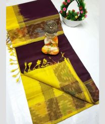 charcoal colour tripura silk sarees with Pochampally Border design
