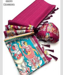 Pink and Turquoise tussar sarees with All over Digital Printed design - TSSS0000001