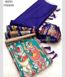 Navy Blue and Turquoise tussar sarees with All over Digital Printed design - TSSS0000002