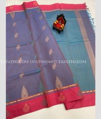 sky blue colour uppada cotton sarees with All over Buttas design - UPAT0004833