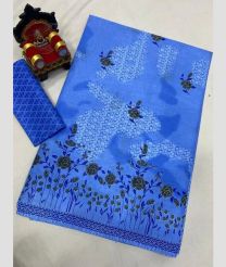 Sky Blue and Blue uppada cotton sarees with All over design