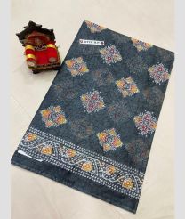 Grey and Charcoal Black uppada cotton sarees with All over design