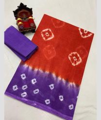 Red and Purple uppada cotton sarees with All over design