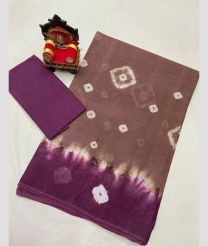 Coffee and Magenta uppada cotton sarees with All over design