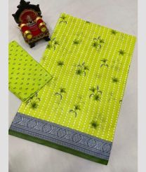 Emerald Greem amd Grey uppada cotton sarees with All over design