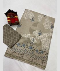 Cream and Granite uppada cotton sarees with All over design