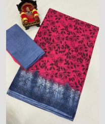 Pink and Bluish Grey uppada cotton sarees with All over design