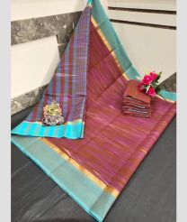 light purple colour uppada cotton sarees with All over Ikkat design