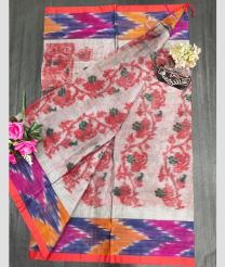 magenta and gray colour uppada cotton sarees with Kanchi Border design