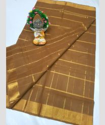 beige colour uppada cotton sarees with All over Checks design