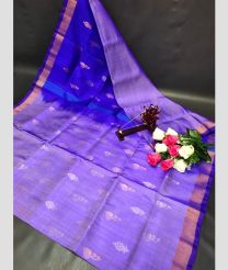 violet with blue colour uppada pattu sarees with All over Nakshtra Buttas design