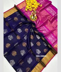 purple and violet colour uppada pattu sarees with All over Floral Printed design