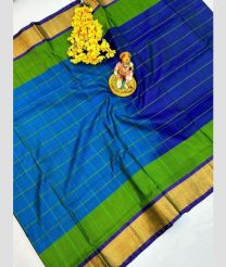 navy blue and cyan colour uppada pattu sarees with All over Checks design