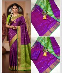 purple colour uppada pattu sarees with All over Nakshtra Buttas design