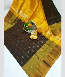 coffee and gold colour uppada pattu sarees with All over Nakshtra Buttas design