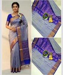 gray colour uppada pattu sarees with All over Nakshtra Buttas design