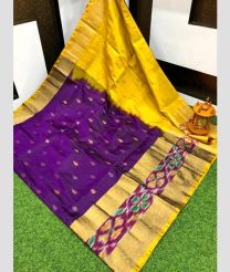 purple and gold colour uppada pattu sarees with All over Nakshtra Buttas design