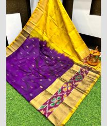 olive and purple colour uppada pattu sarees with All over Nakshtra Buttas design