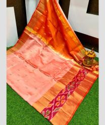 pink and orange colour uppada pattu sarees with All over Nakshtra Buttas design
