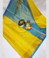sky blue and olive colour uppada pattu sarees with Plain design