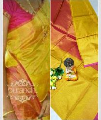 olive and magenta colour uppada pattu sarees with Plain design