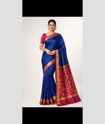 blue colour uppada pattu sarees with All over design