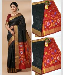 charcoal colour uppada pattu sarees with All over design
