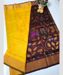 olive and brown colour uppada pattu sarees with All over design