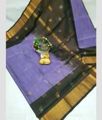 light blue and charcoal colour uppada pattu sarees with All over Buttas design