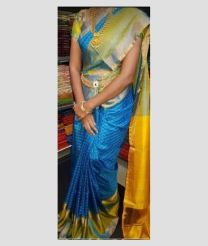 blue colour uppada pattu sarees with All over design