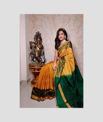 orange and blue colour uppada pattu sarees with All over design