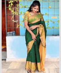 green and brown colour uppada pattu sarees with All over design