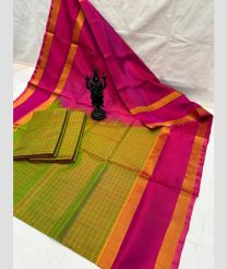 olive green and magenta red colour uppada pattu sarees with All over design