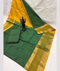 green and yellow colour uppada pattu sarees with All over design
