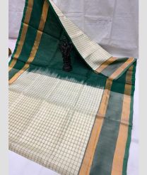 cream and green colour uppada pattu sarees with All over design