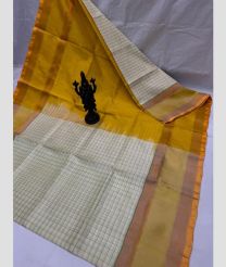 gray and olive green colour uppada pattu sarees with All over design