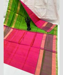 magenta red and green colour uppada pattu sarees with All over design