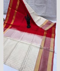 maroon and white colour uppada pattu sarees with All over design