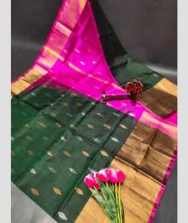 green and magenta colour uppada pattu sarees with All over Nakshtra Buttas design