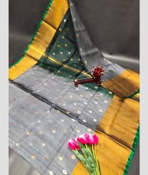 gray colour uppada pattu sarees with All over Nakshtra Buttas design
