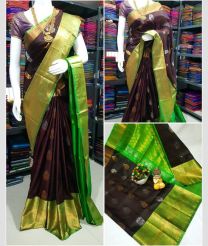 purple colour uppada pattu sarees with Kanchi Border design
