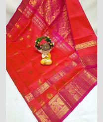 maroon colour uppada pattu sarees with Kanchi Border design