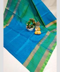 cyan blue colour uppada pattu sarees with All over Checks design