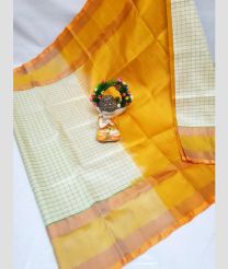 olive and cream colour uppada pattu sarees with All over Checks design