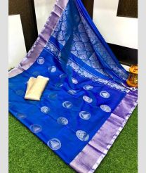 navy blue colour uppada pattu sarees with All over Buttas design