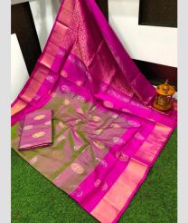 purple colour uppada pattu sarees with All over Buttas design