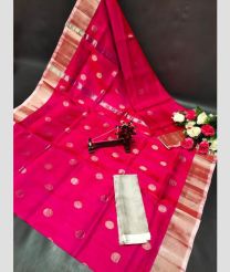 magenta colour uppada pattu sarees with All over Dollar Buttas design