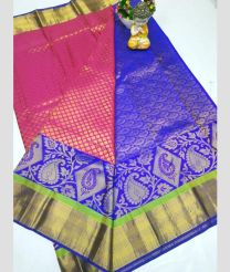 magenta and silver colour uppada pattu sarees with Kanchi Border design